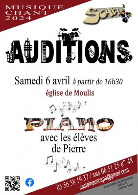 Affiche audition piano 6 avril